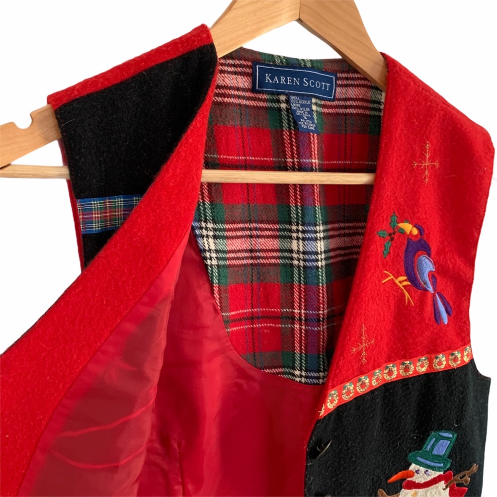 Karen Scott Christmas Snowman Vest Size Small - Picture 6 of 7